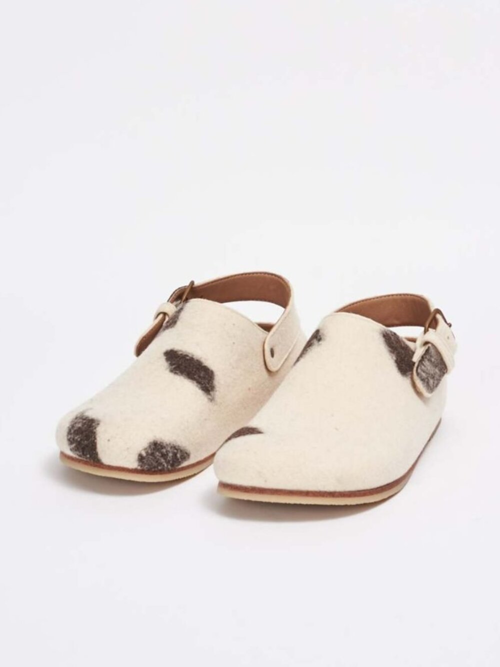 Lauren Manoogian Felt Buckle Mule Merle EU 37 / US 7 NWOT